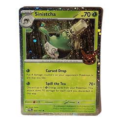 Pokemon - Sinistcha - Rare Cosmos Holo - 22/167 - Trick or Trade 2024 [*SWIRL*] - Image 1