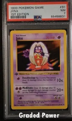 1999 Pokemon Base Set 1st JYNX PSA 7 (8831) 31/102 - Image 1