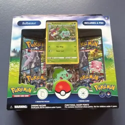 Pokemon TCG Bulbasaur Pin Collection Box Pokemon Go Sealed - Image 1