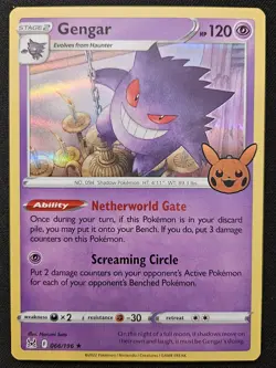 Gengar 066/196 Trick Or Trade BOOster Stamped Holo Pokemon Trading CG 2023 NM - Image 1