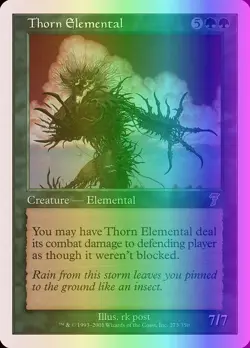 MTG Magic the Gathering Thorn Elemental (273/354) Seventh Edition HP- FOIL - Image 1