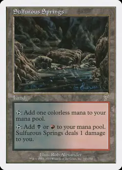 MTG Magic the Gathering Sulfurous Springs (345/354) Seventh Edition NM - Image 1