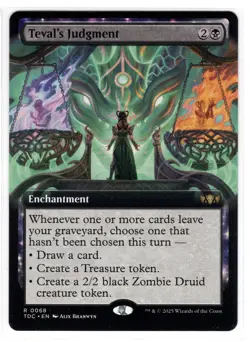 MTG Teval's Judgment - (Extended Art, 68) - Tarkir: Dragonstorm Commander (TDC) - Image 1