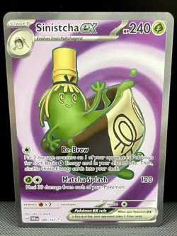 Sinistcha ex 189/167 SV06 Twilight Masquerade Full Art NM Pokemon TCG - Image 1