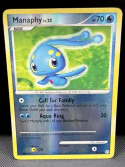 Pokemon TCG Manaphy Diamond & Pearl 9/130 Promo Reverse Holo LP - Image 1