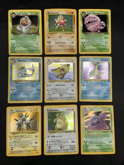 Vintage Holo Rare Pokemon Card Lot 1999/2000 - Jungle, Base Set, Fossil - MP/HP - Image 1