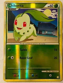 Pokemon HeartGold SoulSilver – Chikorita 59/123 – Reverse Holo – NM - Image 1