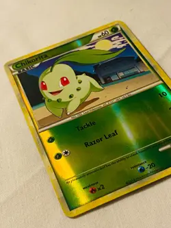 Pokemon HeartGold SoulSilver – Chikorita 59/123 – Reverse Holo – NM - Image 2