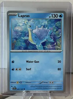 Pokemon TCG Lapras 031/142 Near Mint/ Mint Condition Free Shipping - Image 1
