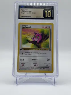 Pokemon Jigglypuff Jungle 1st Edition 1999 54/64 CGC 10 Pristine Common - Image 1