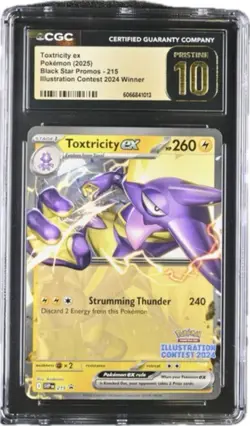 Pokemon TCG Toxtricity Ex SVP 215 Illustration Contest Winner CGC PRISTINE 10 - Image 1