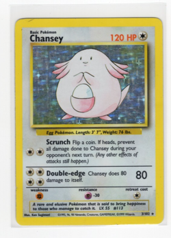 Pokemon Chansey 003/102 Base Set Holo - Image 1
