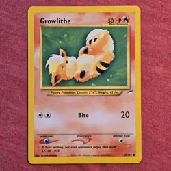 Pokemon 2000 WOTC Neo Destiny Edition: Growlithe 68/105 - NM - Image 1