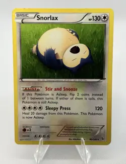 Pokemon TCG Snorlax Generations 58/83 Regular Rare Non Holo - Image 1