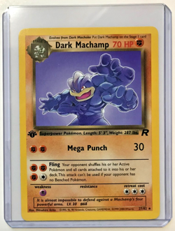 Pokemon Team Rocket 1st Dark Machamp 27/82 Non Holo Rare NMM Unplayed WOTC 2000 - Image 2