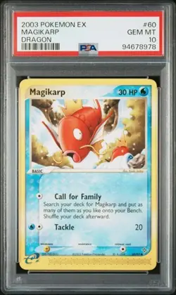 PSA 10 POKEMON ENGLISH MAGIKARP EX DRAGON 60/97 2003 GEM MINT 429 - Image 1