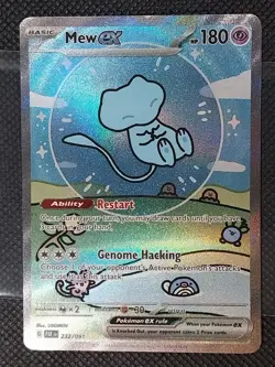 Pokemon TCG Paldean Fates- Mew EX 232/091 Mp-Hp(SIR) - Image 2
