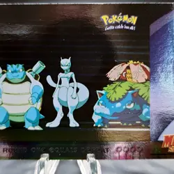 ERROR Miscut Pokemon Topps #26 Round One Equals Defeat Foil Blastoise+Mewtwo - Image 2