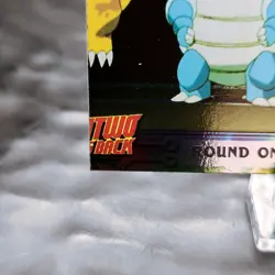 ERROR Miscut Pokemon Topps #26 Round One Equals Defeat Foil Blastoise+Mewtwo - Image 3