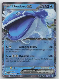 Pokemon Card Dondozo ex Double Rare SV10: Destined Rivals 066/182 NM - Image 1