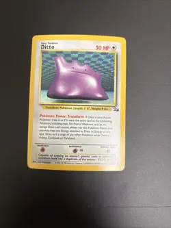 Ditto 3/62 Fossil Holo Rare Pokemon Card WOTC NM - Image 1