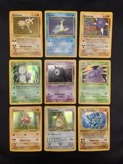 Vintage Pokemon Cards Rare Holo Lot WOTC MP/HP Hitmonlee, Hitmonchan, Hitmontop - Image 1