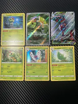 Caterpie Butterfree Metapod 6x Lot Pokemon Cards Collection - Image 1