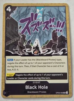 ONE PIECE ENGLISH CARD GAME CARTE BLACK HOLE OP09-098 EN - Image 1