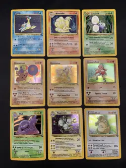 Vintage Pokemon Cards Rare Holo Lot WOTC MP/HP Hitmonlee, Hitmonchan, Hitmontop - Image 1