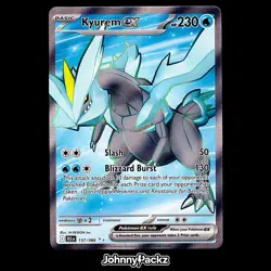 Kyurem ex 157/086 - 2025 Black Bolt Ultra Rare Full Art - Pokemon Card (NM) - Image 1