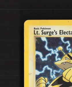 Lt. Surge's Electabuzz 6/132 WOTC Gym Heroes Holo Rare Pokemon Card DMG - Image 3