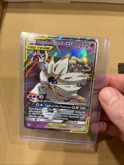 Pokemon TCG Solgaleo & Lunala GX Holo Card 75/236 Sun & Moon Cosmic Eclipse - Image 1