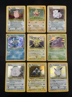 Vintage Rare Holo Pokemon Card Lot WOTC 1999/2000 - Base Set 2, Fossil - MP/HP - Image 1