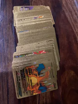 100+ Gold plated Pokemon cards NOT OFFICIAL POKEMON BRANDED - Image 1