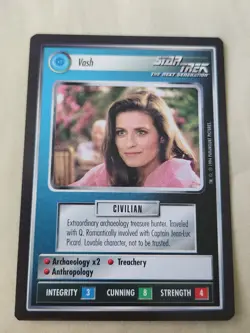 Star Trek CCG 1E BB 1994 Alpha VASH Rare Card never played - Image 1