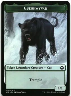 MTG Wolf // Guenhwyvar Double-Sided Token FOIL T Realms 14 // 13 MP - Image 1