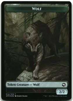 MTG Wolf // Guenhwyvar Double-Sided Token FOIL T Realms 14 // 13 MP - Image 2