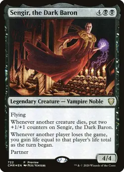 1x Sengir, the Dark Baron - Foil Prerelease Promo NM Eng MTG - Commander Legends - Image 1