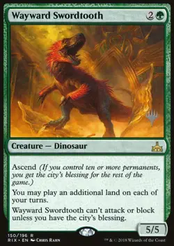 MTG Wayward Swordtooth (150p/104) Rivals of Ixalan Promos LP - Image 1