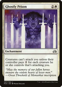 MTG Magic the Gathering Ghostly Prison (7/187) Planechase Anthology LP - Image 1