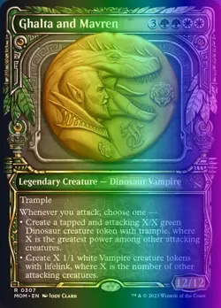MTG Magic the Gathering Ghalta and Mavren (307/548) March of the Machine LP FOIL - Image 1