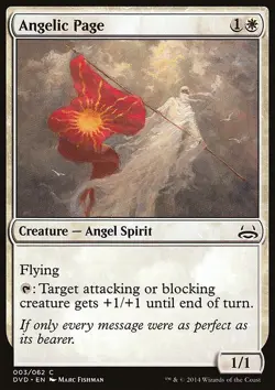 MTG Magic the Gathering Angelic Page (3/65) DDA, Divine vs. Demonic NM - Image 1