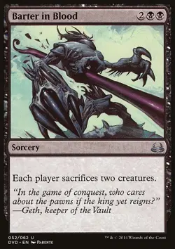 MTG Magic the Gathering Barter in Blood (52/65) DDA, Divine vs. Demonic NM - Image 1