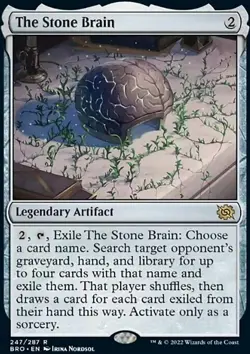 MTG Magic the Gathering The Stone Brain (247/416) The Brothers' War NM - Image 1