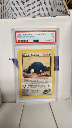 2000 POKEMON GYM HEROES #33 ROCKET'S SNORLAX PSA 5 - Image 1