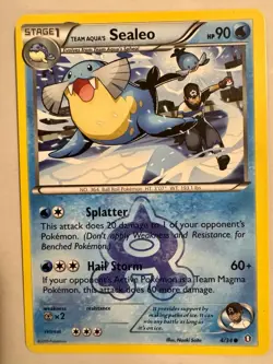 Pokemon XY Double Crisis 4/34 - TEAM AQUA'S SEALEO, Unlimited Regular Common - Image 1