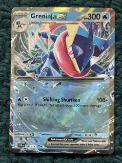 GRENINJA ex 041/142 Stellar Crown - Double RARE Holo Pokemon Card - NM - Image 1