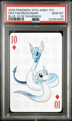 PSA 10 POKEMON PLAYING CARD DRATINI DRAGONAIR BLUE 10 10TH ANNIVERSARY 315 - Image 1