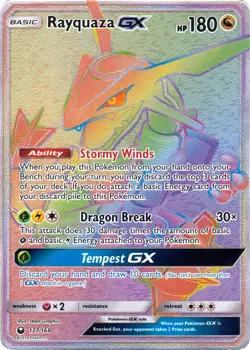 Rayquaza GX - 177/168 - Secret Rare NM, English Pokemon Celestial Storm - Image 1
