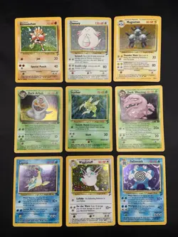 Vintage Holo Rare Pokemon TCG WOTC Era Fossil, Rocket, Base Set 2, Scyther MP/HP - Image 1
